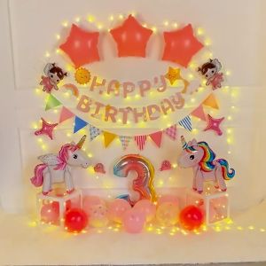 Hàng sẵn Set Bong Bóng Trang Trí Sinh Nhật Đầy Đủ Phụ Kiện Siêu Xinh Bong Bóng Trang Trí Sinh Nhật Cho Bé