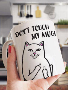 Ripndip Mug Creativity Cat Animation Ceramics Cup with 301ml-400ml Capacity American Style Ideal for Breakfast Milk and Coffee Gifts