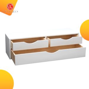 Rak Dinding Ambalan Minimalis Aesthetic 3 Laci Smile Tempel Dinding Kamar Tidur 60x20cm