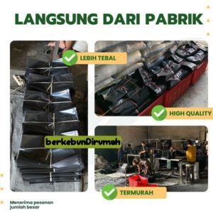 2 LEMBAR polibag kecil ukuran 10X15 12X12 15x15 20X20 25X25