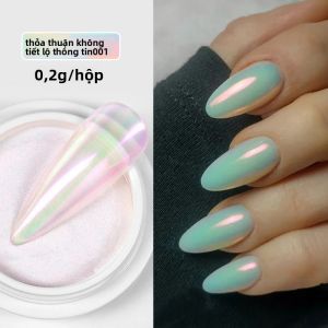 Bột Nhũ Móng Tay Pearl Nail Powder Aurora Moonlight Mirror Hiệu Ứng Kim Loại Lấp Lánh Chrome Dùng Cho Sơn Gel Làm Móng