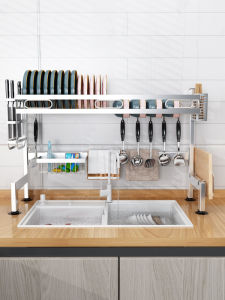 Stainless Steel Kitchen Sink Rack Multi-Function Dish Drainer Sink Dishwasher Plate Drainage Bowl Rack Kitchen Storage Shelf