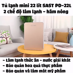 Tủ lạnh mini kèm hâm nóng 22 lít SAST ST-22L bảo quản thức ăn đựng mỹ phẩm bảo hành 12 Tháng