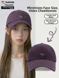 TUCANO | Embroidered Soft Top Wide Brim Hat For Women Purple