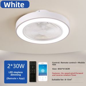 MLZH | Slim Concealed Ceiling Fan Light 110V