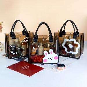 Large Capacity Transparent PVC Wash Bag Waterproof Makeup Storage Bag Travel Personal Hygiene Swimming Bathing Organizer