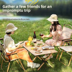 LINSI | Foldable Outdoor Camping Table and Chair Metal