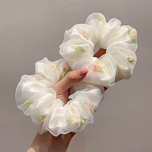 [FREE GÓI QUÀ] Cột Tóc Srunchies Voan Hoa Nàng Thơ Tiểu Thư Tiệm Quà An Yên Phụ Kiện Tóc Nữ Xinh Xắn Không Rối Tóc