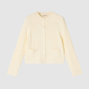 ICICLE | Coarse Egyptian Cotton Spring Long-sleeve Knit Cardigan