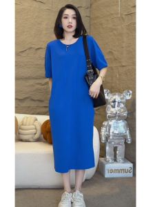 Outlets Mall Withdraw from Cupboard Big Sale! Plus Size Loose Dress Womens Short Sleeve Slim Looking Summer T-shirt Long Dress