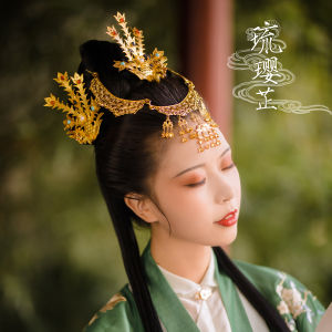 Traditional Craftsmanship Jewelry Hanfu Headwear Ancient Tang Style Forehead Decorations Can Be Used as Jinglu Fresh Design