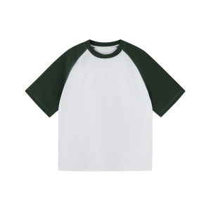 Jumpguy Raglan Contrast Color Sun Protection Cool T-shirt 40 High Texture American Sports Short Sleeve Summer New Arrival Tops