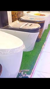 (L.Hệ Freeship) Bồn Cầu Cao Cấp MILOR 804 Men Tuyết Nano Phủ Ceramic Xả Nước Xoáy Mạnh Nắp UF Chống Xước Rơi Êm - Bảo Hành Men Sứ 15 Năm