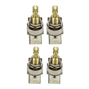 FLEOR 4 18-Splines Trục Dài Đẩy Chiết Áp Bộ A250K/B250K Kim Loại Đàn Guitar Nồi Cho Phần Guitar