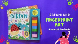 Colouring Books/ Fingerprint Art Garden Activity Book for Ages 4-6 with Thumbprint Gadget and Colored Pencils