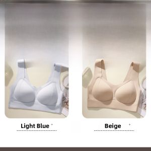 Miiow | Soft Support Womens Underwear 2025 Four Seasons Gathered Anti-Sagging Seamless Beautiful Back Bra Vest Style Nylon Material