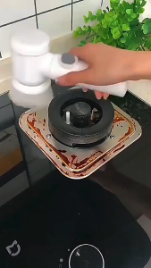 Home&Life.8 Electric Power Scrubber Cordless Rechargeable Handheld Cleaning Brush Waterproof Tahan Lama Rumah Tangga Sink Tile Cookware