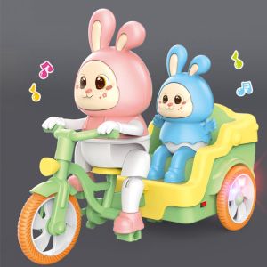 Childrens Electric Toy Cartoon Little Rabbit Riding Tricycle New Music Bike For 0-3-year-old Babies