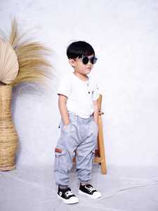 Celana Panjang Anak Cargo Umur 1-10 tahun kain American drell premium