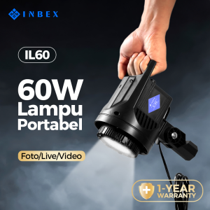 INBEX IL60 Lampu Studio 60W Lighting Fotografi Paket Lampu Studio Profesional untuk Foto/Video/Live Streaming/Konten Kreator