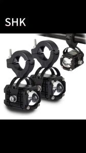 【ส่งสวิตช์】ไฟหน้ามอเตอร์ไซค์ ไฟหน้า led มอไซค์ เลนส์โปรเจคเตอร์สามสีไฟสปอต สปอร์ตไลท์ติดมอเตอร์ไซค์ อดสปอร์ตไลท์ led 24v