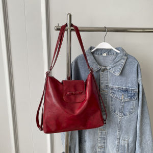 2024 Work Clothing Bows Work Clothing Tote Womens Large Capacity Red Casual Backpack Fancy Underarm Bag