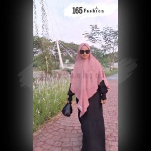 Hijab/Jilbab/Khimar Rempel Instan Pad Antem Cutting V Crinkle Airflow