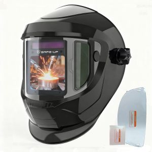 หน้ากากเชื่อมแบบปรับแสงอัตโนมัติ แสดงสีจริง 4 เซ็นเซอร์ มุมมองด้านข้างแบบพาโนรามา 180 องศา °   เลนส์กรองหน้ากากเชื่อมสำหรับเครื่องเชื่อม