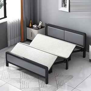 [M.S.FeeL] เตียงเหล็ก 3 5 ฟุต เตียงนอนแบบพับ PTPเตียงพับได้ เตียงนอนพับได้ เตียงนอน3ฺ5ฟุต เตรียงนอน เรียบง่าย พับง่าย ไม่ต้องประกอบ รับน้ำหนักได้ 300 กก เตรียมจัดส่ง