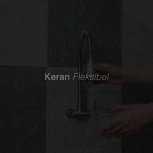 VONE Kran Cuci Piring Fleksibel Angsa Keran Tembok Dapur Stainless SUS 304
