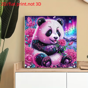 2d/flat 1 Piece Diamond Painting Frameless Painting Flowers animal Patterns canvas Materials office living room wall Decorat