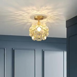 STARLIGHT Lampu Kristal Bunga Style Lampu Plafon Rumah Lampu Ceiling modern crystal Frowers Model lampion dan Bintang FREE BOHLAM 3 Warna Cahaya