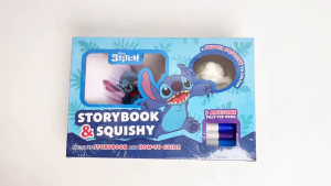 Disney Stitch Story Book & Squishy Gift Set (Box Set) With Felt Tip Pens For Kids