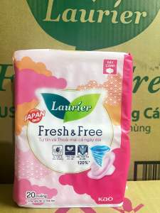 [ COMBO 3 GÓI] BĂNG VỆ SINH LAURIER FRESH &FREE  DÀY CÁNH 22CM 20 MIẾNG