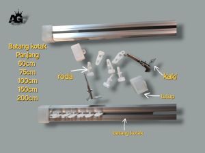 Batang besi gorden kotak aluminium murah