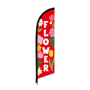 FLOWER Shop Sale Feather Flag Beach Banner Only Flag Without Pole Kit Can be Customized for Events Advertising & Outdoor Decor