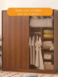 Nordic Luxury Sliding Wardrobe Cabinet & Durable Sturdy Wardrobe Organizer