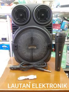 Speaker Bluetooth Karaoke Portable KIMISO BRAIN POWER QS 3381 + Free Mic Ukuran 65