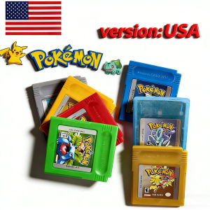 Bandai | Low-Power Consumption 5 Languages Version Pokemon GBC Game Red/Crystal/Blue/Yellow/Gold/Green/Silver Video Game Cartridge