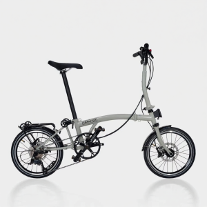 CRANSTON | Lightweight Portable Retro Disc Brake Folding Bike 9 Speed 16 Inch