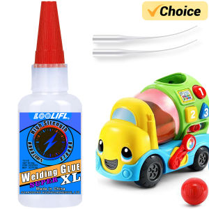 LOOLIFL 50g High Strength Welding Glue High Strength Adhesive Super Oily Glue - For Plastic Resin ABS Toys pvc Furniture Repair Universal Adhesive Instant Adhesive Includes Dispenser1-3pcs..