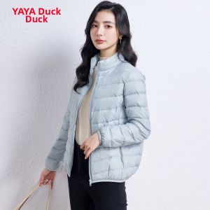 YAYA |Thin Lightweight Womens Down Jacket Short
