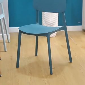 Sturdy Home Nordic Chair Backrest Stackable Thickened Plastic Stool Modern Cafe Restaurant Chairs