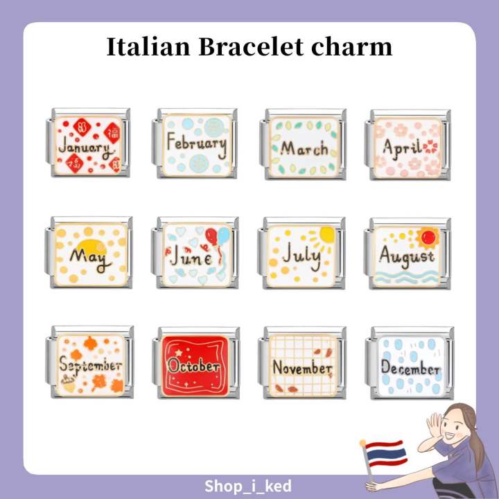 Italian Bracelet charm อิตาเลี่ยนชาร์ม🇮🇹👩🏼‍🦱(ราคาสำหรับ 1 ชิ้น ขนาด1 x ...