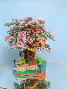 Lego Hoa Anh Đào 2150 PSC - Bộ Đồ Chơi Xếp Hình Ngôi Nhà Trên Cây Hoa BonSai Cây Cảnh - Tặng Dây LED