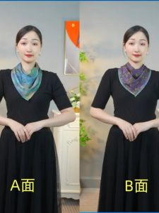 Khăn Choàng Lụa Satin Hai Mặt Thời Trang Cho Nữ Cổ Ấm Áp Trang Trí Mùa Thu 2025 Kiểu Dáng Hàn Quốc Trang Trí Hoa