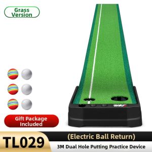 PGM GOLF | Automatic Electric Golf Ball Returner Dual-hole Mini Putter Practicer Set