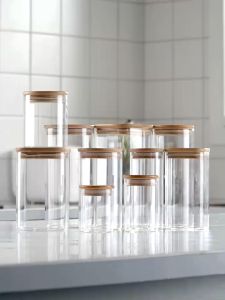 Glass Jar For Spices Glass Transparent Container With Lids Cookie Jar Kitchen Jar Balang Bekas Kaca