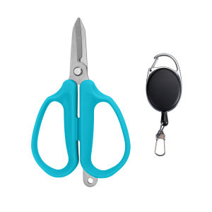 Saltwater Fishing Scissors Braid Scissors Line Cutter Soft Rubber Handle Saltwater Resistant Stainless Steel Fishing Tool Set