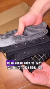 Hộp 5 đôi tất vớ đi giày tây nam công sở cổ cao GOMTAT mẫu MIX04 sợi cotton cao cấp thoáng khí - GOM-MIX04-CB5